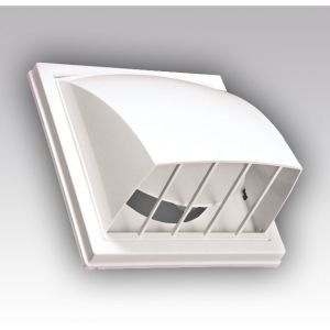 100ВПС Выход стенной пластиковый D100 с обратным клапаном,коричневый